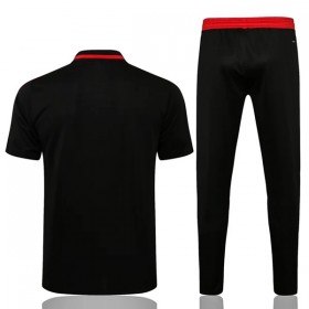 Manchester United Polo Za Trening 2022-23 Crno Crveno Crna